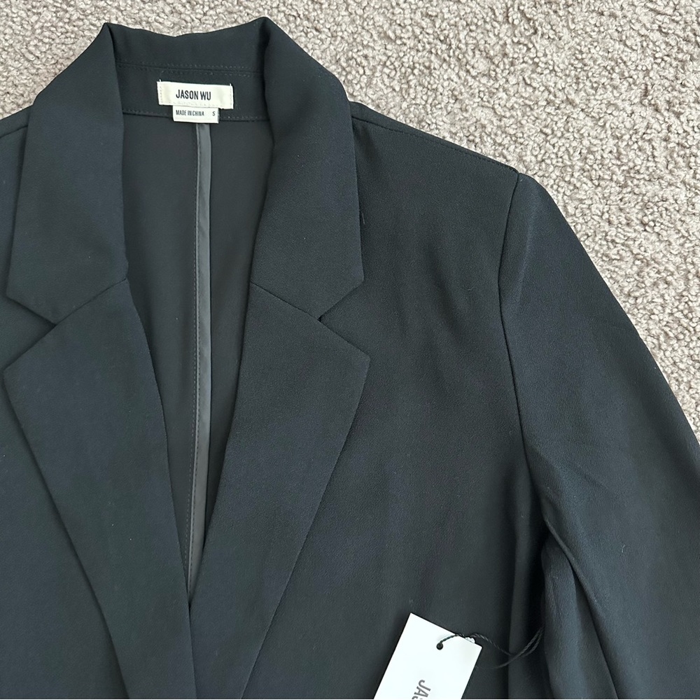 Jason Wu Blazer Womens Size S Black White Waist Tie - Picture 7 of 14